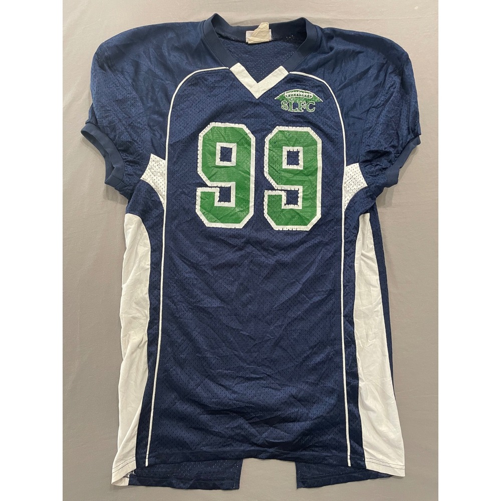 Teamwork Athletic Apparel Mens Navy Blue Mesh Football Jersey SLFC 99 Size M